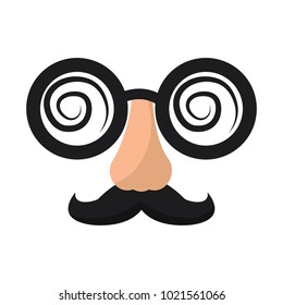 crazy glasses mustache nose mask carnival