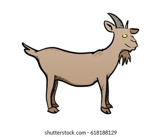 Crazy Goat Illustration Vector Design Stock Vector (Royalty Free ...