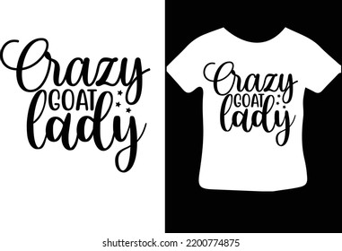 Crazy goat lady svg design