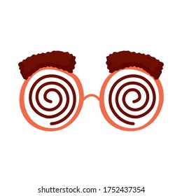 crazy goggles fools day accessory vector illustration design