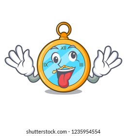 Crazy gold vintage clock with picture cartoon