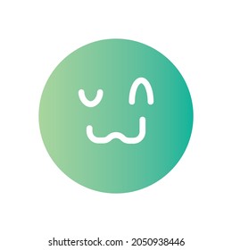icono de gradiente loco aislado en fondo blanco
