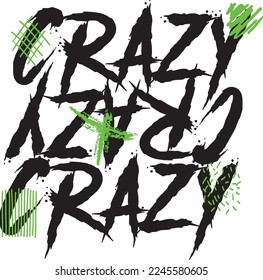 Crazy Transplantation Typo Print Design