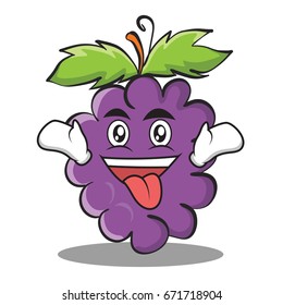 Crazy grape character cartoon collection