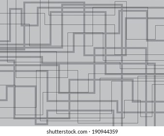 Crazy gray and black lines over gray background