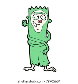 crazy green animal cartoon