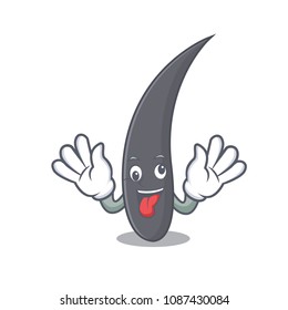 Crazy hair mascot cartoon style