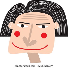 crazy head character fun art