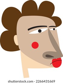 crazy head character fun art