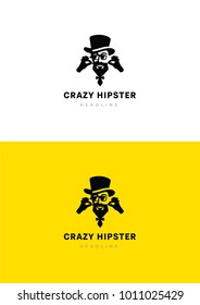 Crazy hipster logo template.