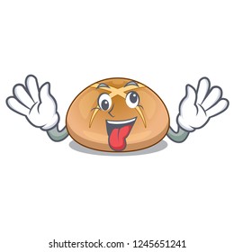 Crazy hot cross buns isolated on mascot
