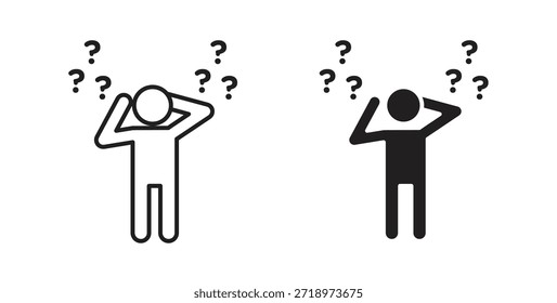 Icono humano loco. Símbolo, ilustración del logotipo. conjunto de iconos gráficos