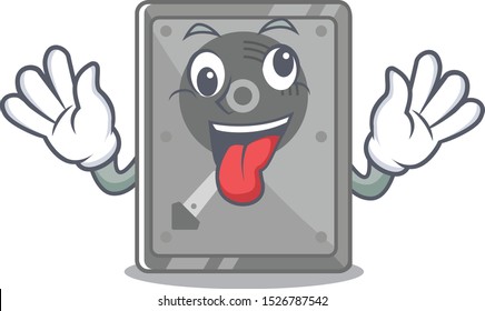 Crazy internal hard drive with cartoon shape