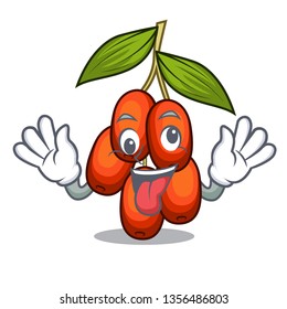 Crazy jujube fruit above character wooden table