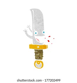 crazy knife cartoon character