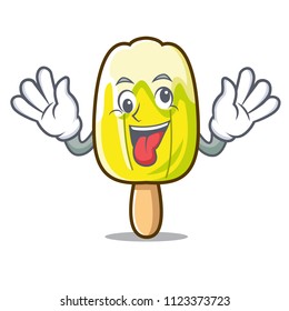 Crazy lemon ice cream mascot cartoon