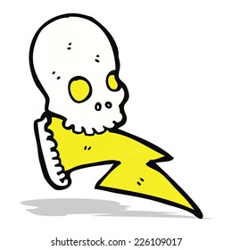 viñeta de cráneo de iluminación loca