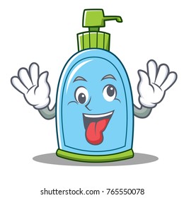 Crazy liquid soap character cartoon