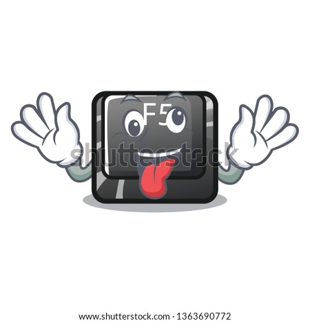 Crazy longest F5 button on cartoon keyboard