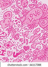 crazy love doodles page