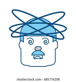 Crazy man cartoon