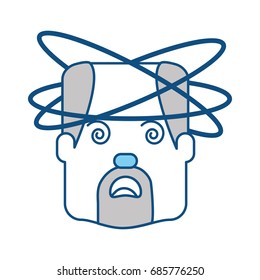Crazy man cartoon