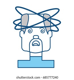 Crazy man cartoon