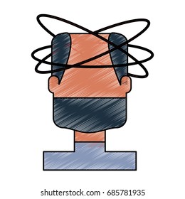 Crazy man cartoon