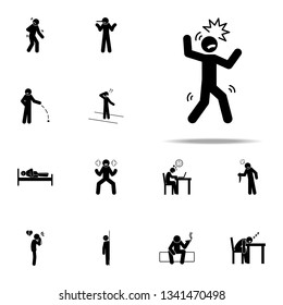 crazy, man icon. Negative Character icons universal set for web and mobile