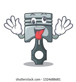 Crazy miniature piston in the cartoon shape