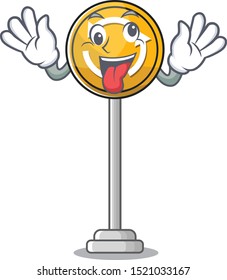 Crazy miniature roundabout ahead the mascot shape