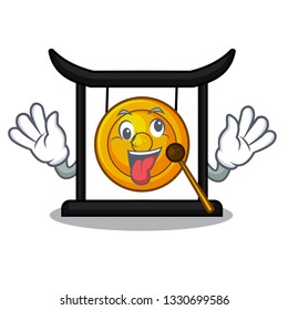 Crazy minuatur golden gong in cartoon shape