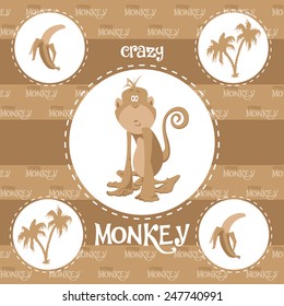 Crazy monkey pattern