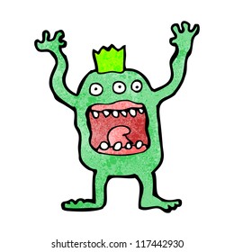 caricatura de monstruo loco