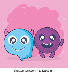 Vektor Stok Cute Fun Bubble Logo Character Vector (Tanpa Royalti