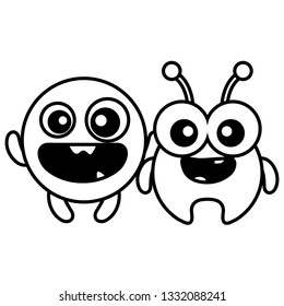 crazy monsters couple comic characters