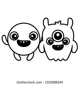 crazy monsters couple comic characters