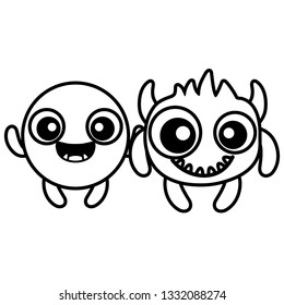 crazy monsters couple comic characters