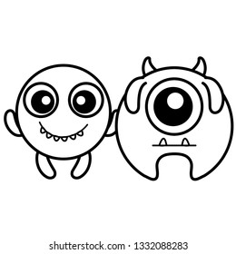 crazy monsters couple comic characters