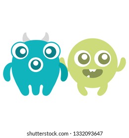 crazy monsters couple comic characters