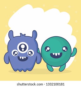 crazy monsters couple comic characters