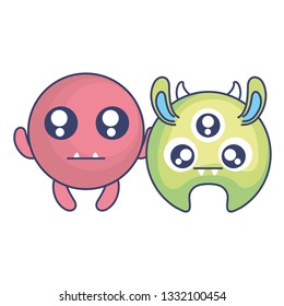 crazy monsters couple comic characters