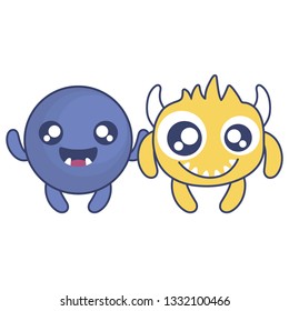 crazy monsters couple comic characters