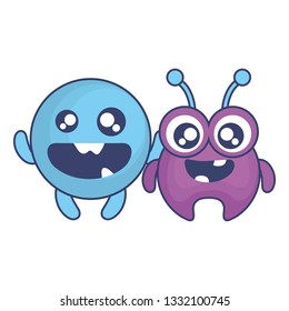 crazy monsters couple comic characters