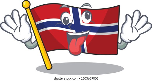 Crazy norway flag placed in character cupboard