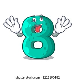 Crazy number eight volume logo the mascot