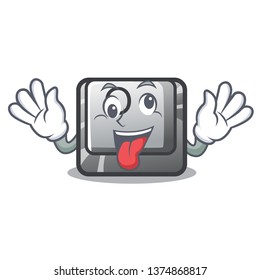 Crazy O button installed on mascot computer