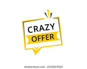 Anuncio loco de la oferta, diseño publicitario del elemento del Web. Vector del anuncio.