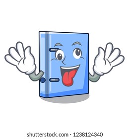 Crazy office binder file Isolated on cartoon
