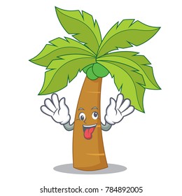 Crazy palm tree character cartoon